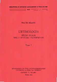 L'etimologia nella storia della cultura occidentale