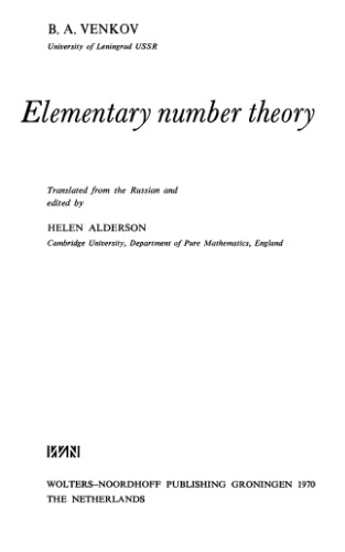 Elementary Number Theory