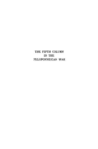 The Fifth Column In The Peloponnesian War