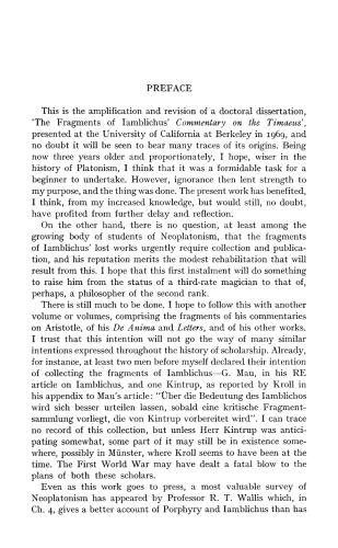 In Platonis Dialogos Commentariorum Fragmenta (Philosophia Antiqua)