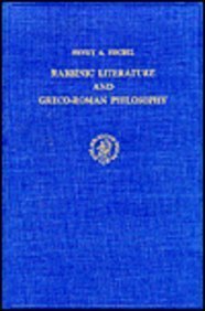 Rabbinic Literature And Greco Roman Philosophy