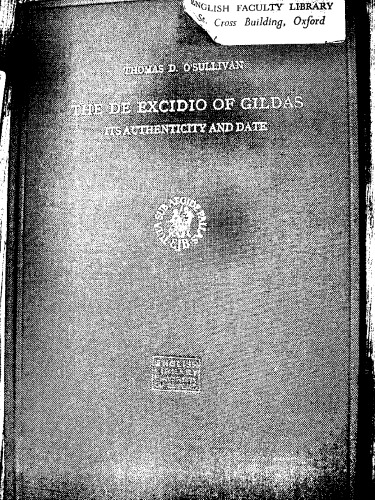 The De Excidio of Gildas