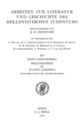 Bibliographie Zu Flavius Josephus