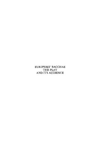 Euripides' Bacchae