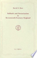 Sabbath and Sectarianism in Seventeenth-Century England