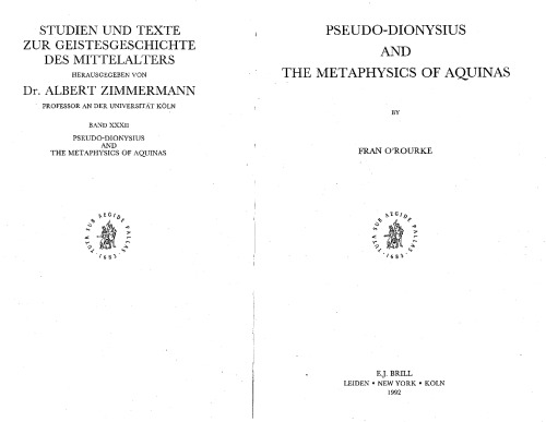 Pseudo-Dionysius and the Metaphysics of Aquinas