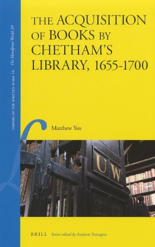 The Acquisition of Books by Chetham's Library, 1655-1700