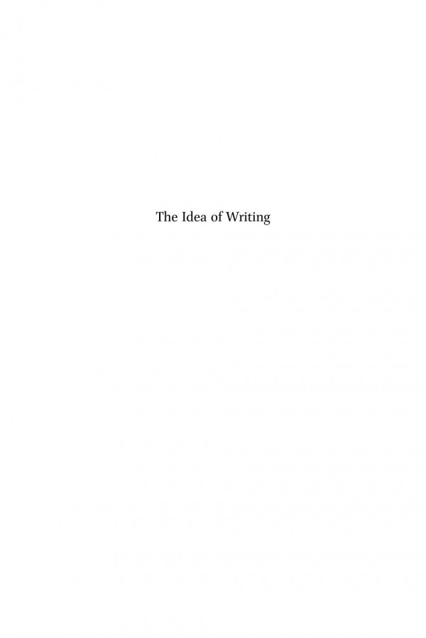 The Idea of Writing