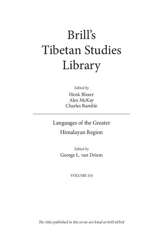 Languages of the Greater Himalayan Region, Volume 6