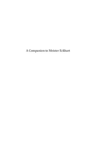 A Companion to Meister Eckhart