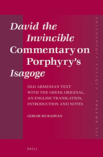 David the Invincible Commentary on Porphyry S Isagoge