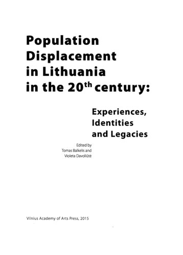Population Displacement in Lithuania in the Twentieth Century