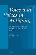 Voice and Voices in Antiquity