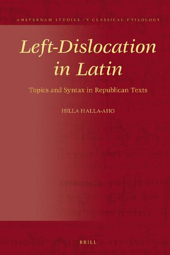 Left-Dislocation in Republican Latin