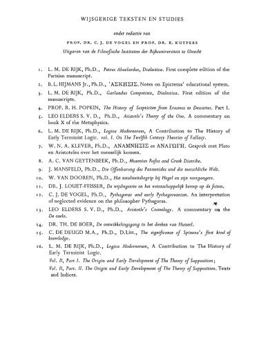 Logica Modernorum: a Contribution to the History of Early Terminist Logic: Texts and Indices Vol II, Part II (Philosophical texts & studies)