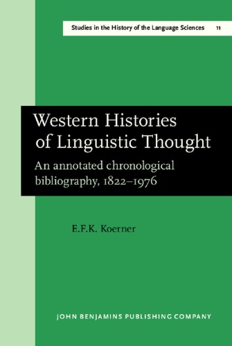 Western histories of linguistic thought