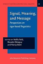 Signal, Meaning, and Message