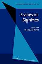 Essays on Significs