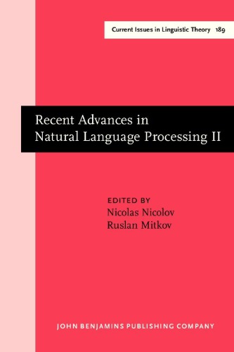 Recent Advances in Natural Language Processing