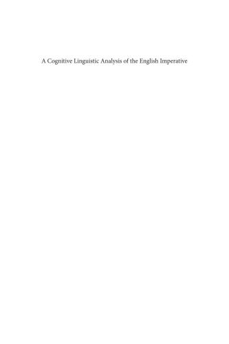 A Cognitive Linguistic Analysis of the English Imperative