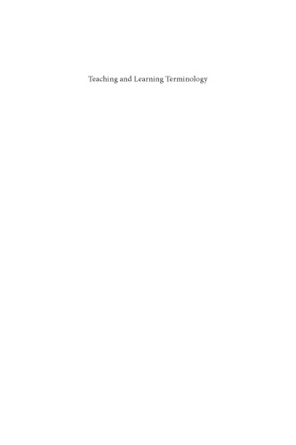 Teaching and Learning Terminology