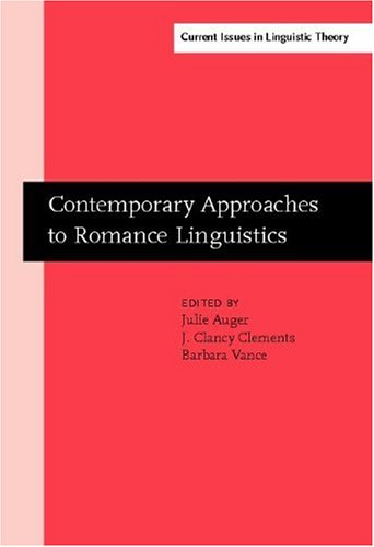 Contemporary Approaches to Romance Linguistics