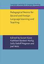 Pedagogical Norms for Second and Foreign Language Learning and Teaching