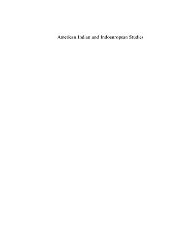 American Indian and Indoeuropean Studies