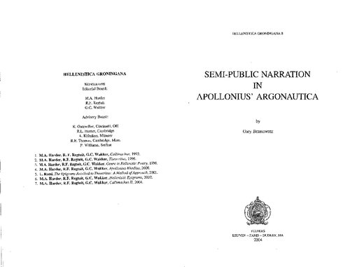 Semi-Public Narration in Apollonius' Argonautica