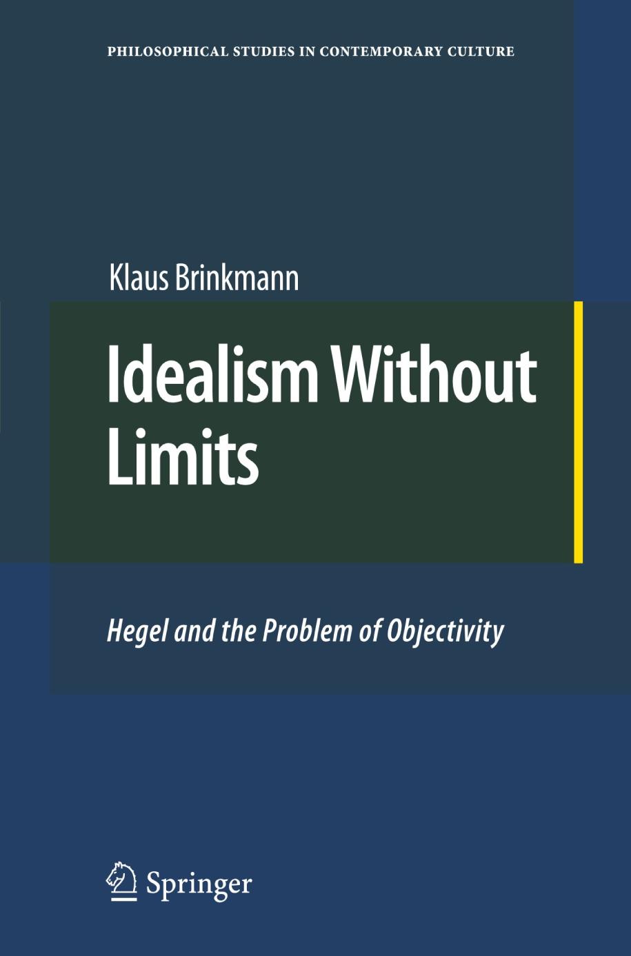 Idealism without limits : Hegel and the problem of objectivity