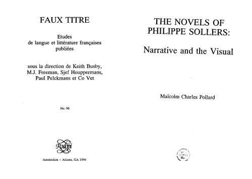 The Novels of Philippe Sollers