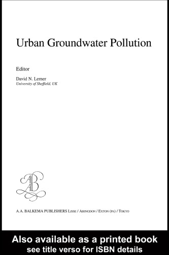 Urban Groundwater Pollution