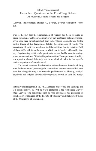 Unresolved Questions In The Freud/Jung Debate