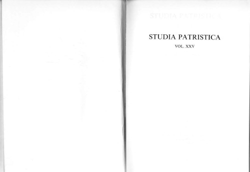 Studia Patristica. Vol. XXV - Biblica Et Apocrypha, Orientalia, Ascetica