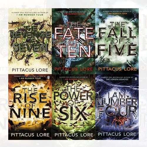 Lorien Legacies Series Pittacus Lore Collection 6 Books Bundle (I Am Number Four, The Power of Six, The Rise of Nine, The Fall of Five, The Revenge of Seven, The Fate of Ten)