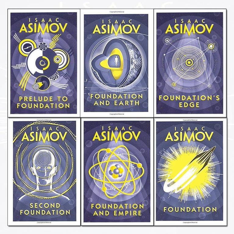 Isaac Asimov foundation series 6 books collection set - (foundation,foundation and empire,second foundation,prelude to foundation,foundation and Earth,foundation&rsquo;s edge)