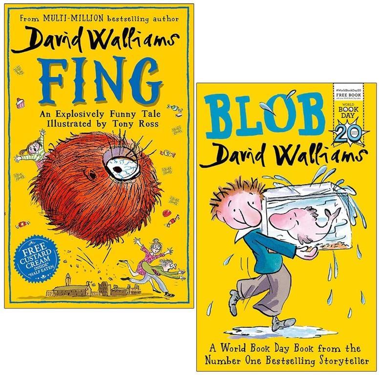 David Walliams Collection 2 Books Set (Fing [Hardcover], Blob)