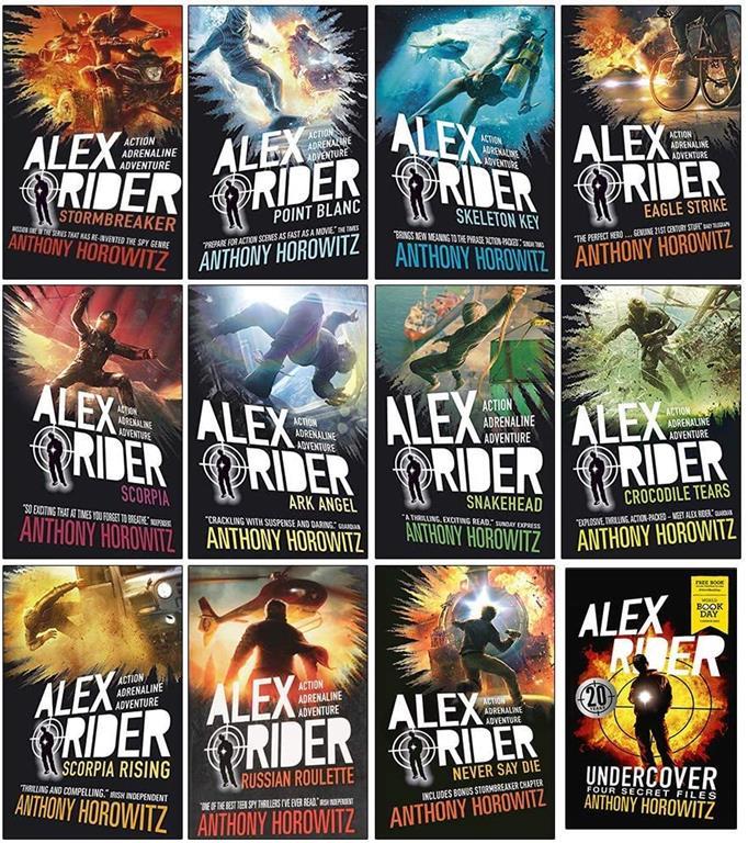 Alex Rider 12 Books Collection Set By Anthony Horowitz (World Book Day Undercover Four Secret Files &amp; More From Alex Rider Series)