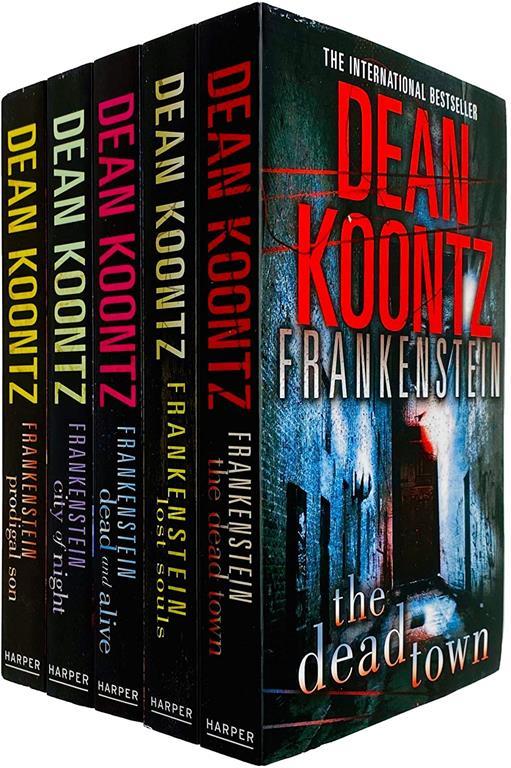 Frankenstein Series 5 Books Collection Set by Dean Koontz (Prodigal Son, City of Night, Dead and Alive, Lost Souls &amp; The Dead Town)