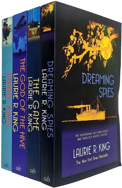 Mary Russell and Sherlock Holmes Series 4 Books Collection Set By Laurie R. King (Pirate King, The God of the Hive, The Game, Dreaming Spies)