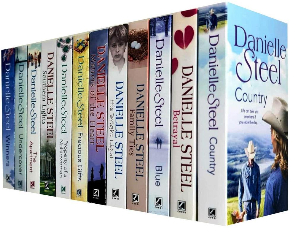 Danielle Steel Collection 12 Books Set (Family Ties, Property of a Noblewoman, The Apartment, Precious Gifts,Matters of the Heart,Winners, Blue,Southern Lights,His Bright Light,Country and More)