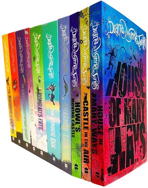 Chrestomanci Series &amp; Howl's Moving Castle Series 10 Books Collection Set By Diana Wynne Jones