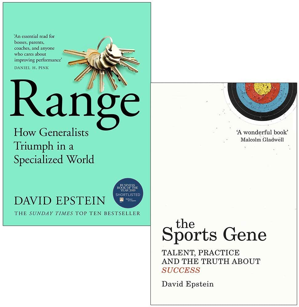 Range How Generalists Triumph in a Specialized World &amp; The Sports Gene By David Epstein 2 Books Collection Set