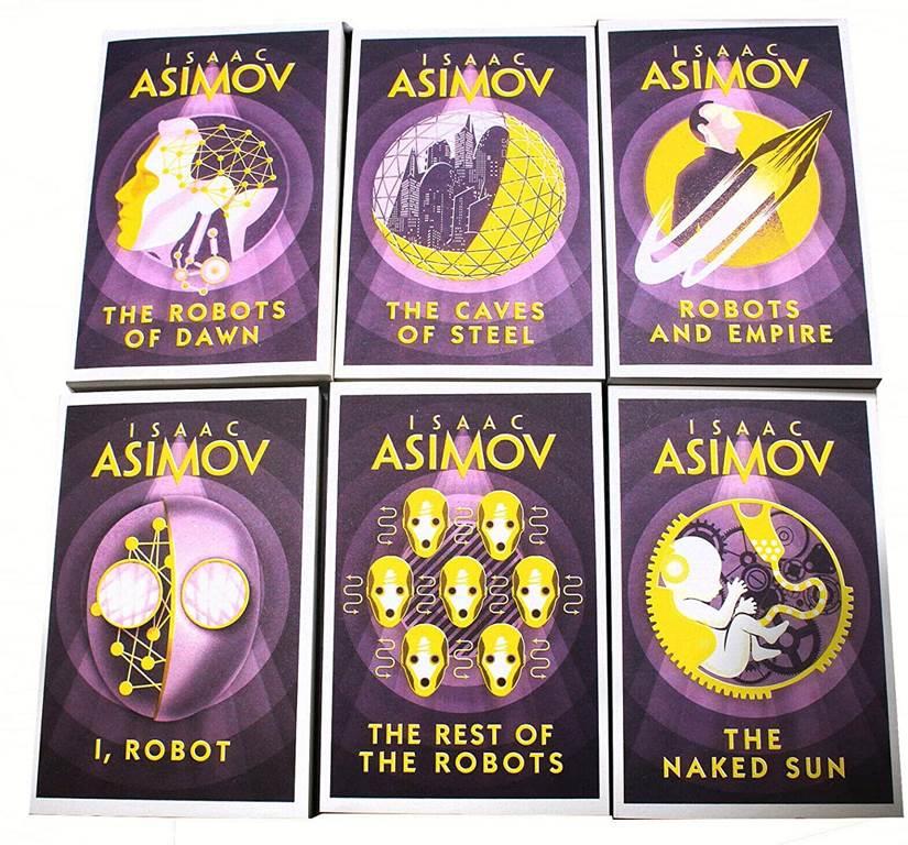 Isaac Asimov Robot Series 6 Books Collection Set (I, Robot, The Robots of Dawn, The Naked Sun, The Rest Of The Robots, The Caves of Steel, Robots and Empire)