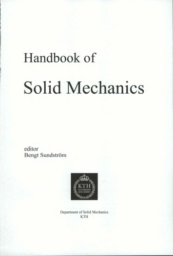 Handbook of solid mechanics