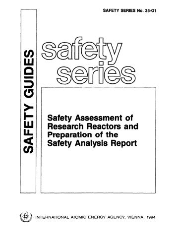 Safety assessment of research reactors and preparation of the safety anlysis report