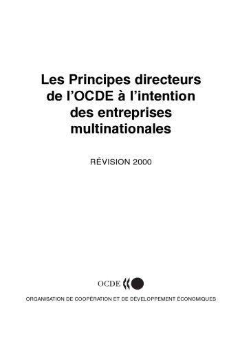 OECD Guidelines for Multinational Enterprises: Revision 2000.