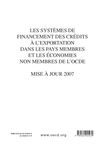 Les Systs de Financement des Crts 'Exportation Dans les Pays Membres et les nomies Non Membres de l'Ocde les Systs de Financement des Crts 'Exportation Dans les Pays Membres et les nomies Non Membres de l'Ocde