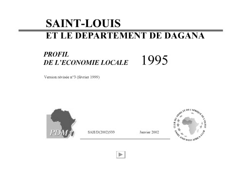 Profil de l'économie locale de Saint Louis et du delta du fleuve Sénégal