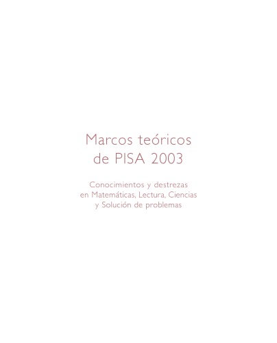 Pisa the Pisa 2003 Assessment Framework